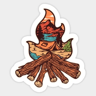 Campfire Sticker